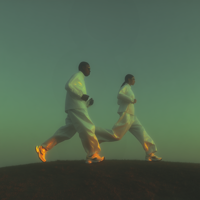 Jogging on Grassy Hill